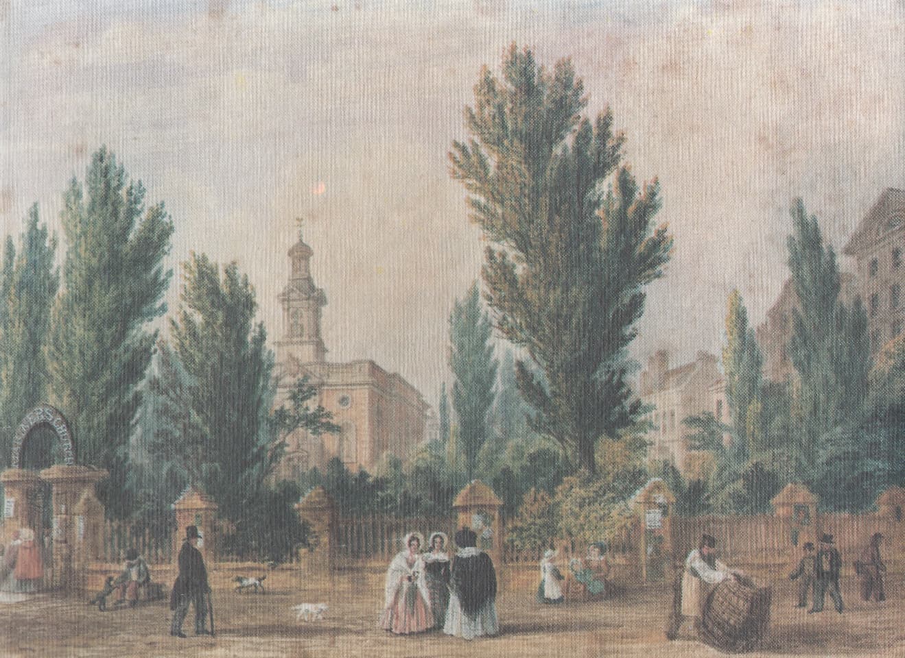 Den dansk-norske kirke i London malet omkring 1840