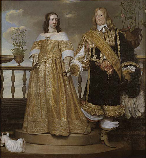 Magnus Gabriel De la Gardie og hustru Maria Eufrosyne, som var kongens søster.<br><a href="https://da.wikipedia.org/wiki/Magnus_Gabriel_De_la_Gardie" target="_blank">Kilde: Wikipedia
        </a>